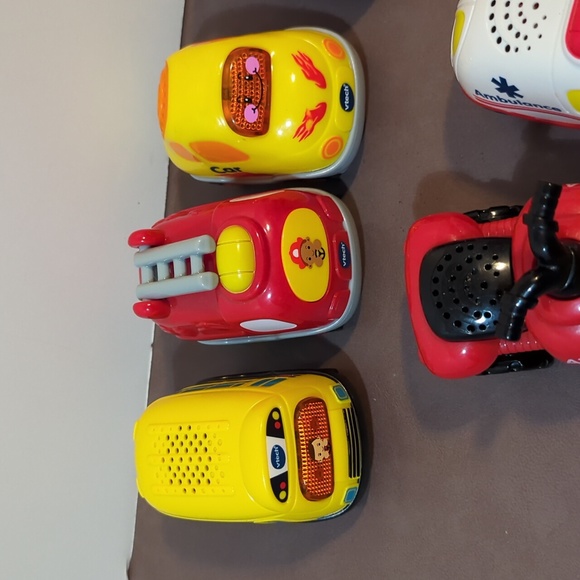 VTech automobiles vehicles ATV race car fire truck ambulance school bus mixer - Picture 7 of 11